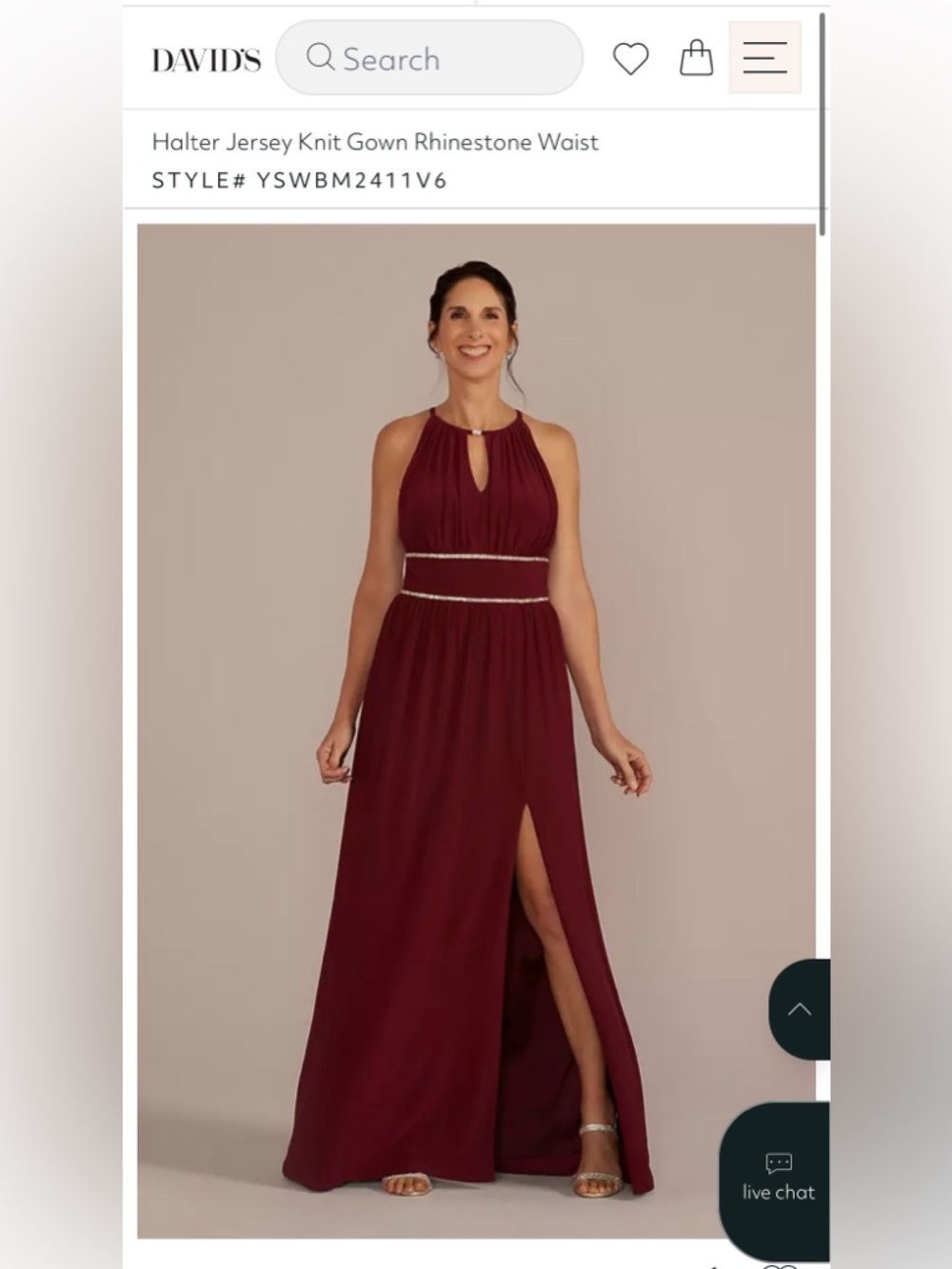 NWOT maroon floor length dress✨